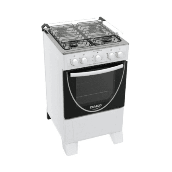 Cocina Dako 4H Amazonas tapa/vidrio BLANCO